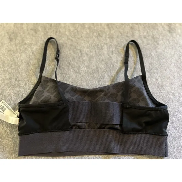 Victoria's Secret VS Pink Ultimate Scoop Sports Bra Black Gray Logo M, Gym Yoga Pilates Run - Image 6