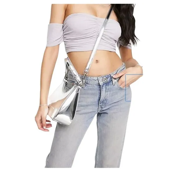 8 Other Reasons It Girl Shoulder Bag in Silver Womens Crossbody Purse - Image 12