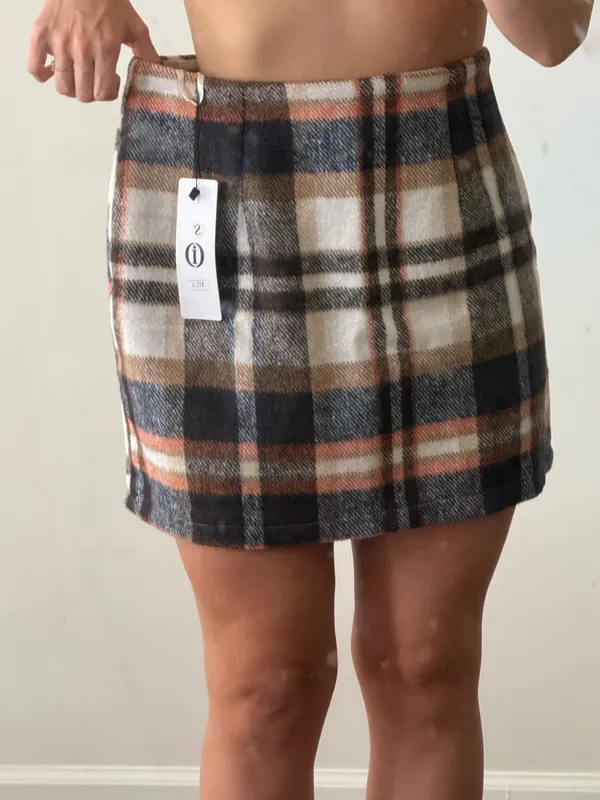 Plaid Mini Skirt Multiple - Image 4