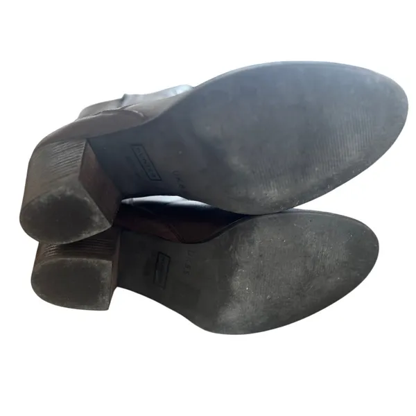 Hunter Refined Water Resistant Chocolate Brown Leather Heeled Ankle Boots - Image 11