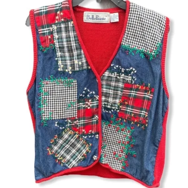 Vintage BellePointe Sweater Vest Red Size M - Image 2