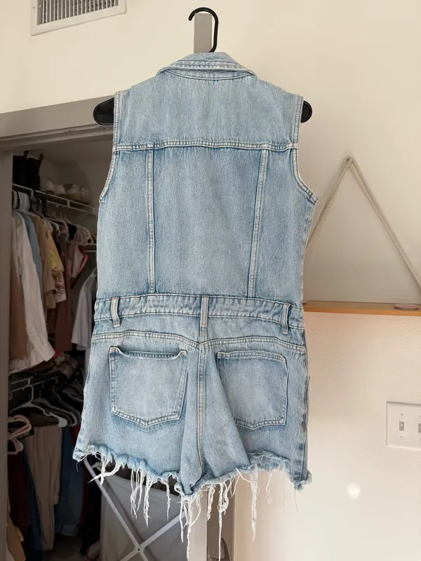 ZARA Denim Romper Jumpsuit - Image 2