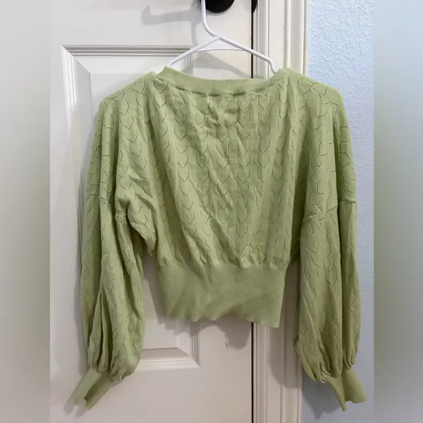 SHEIN Light Green Button Down Cardigan - Image 2