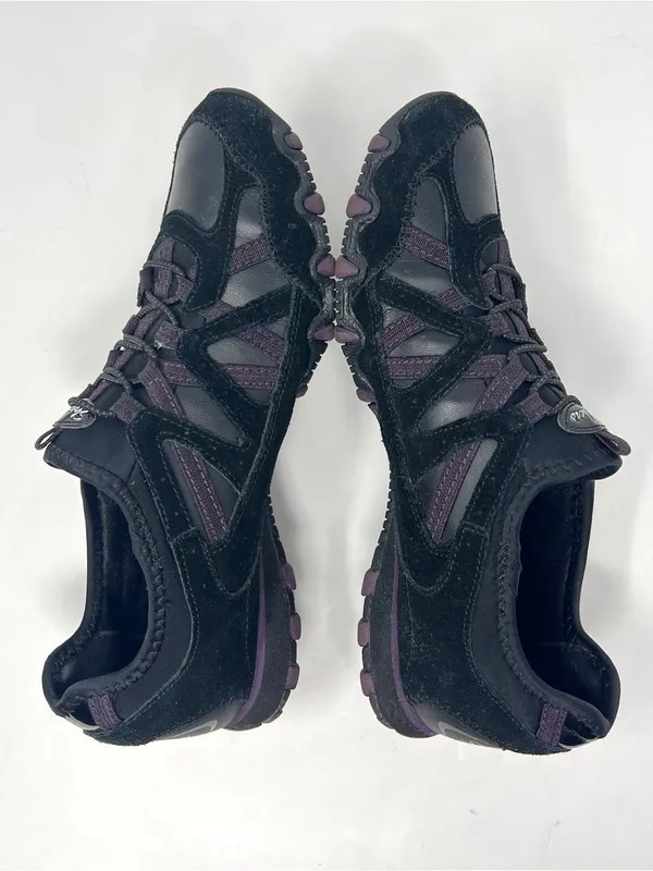 Skechers Bikers 22374 Black Purple Leather Sneakers Women’s 7.5 - Image 3
