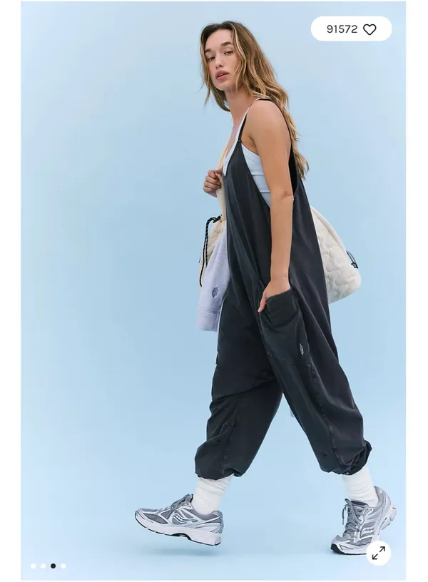 FP Movement Hot Shot Onesie in Washed Black - Image 2
