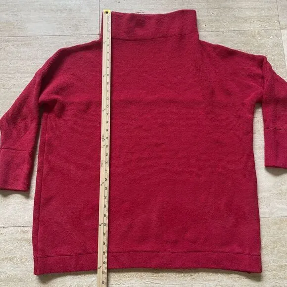 SHOP THE MINT Turtle Neck Red Sweater‎ SIZE L oversized Size L - Image 4