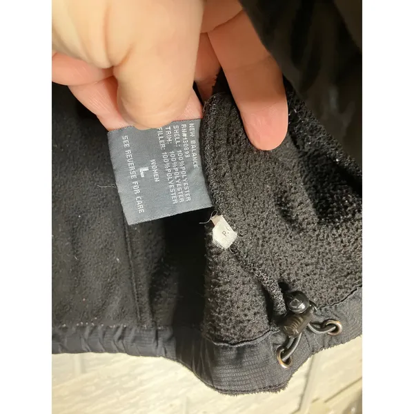 New Balance heatloft hybrid jacket quilted & fleece black‎ womens size large - Image 4