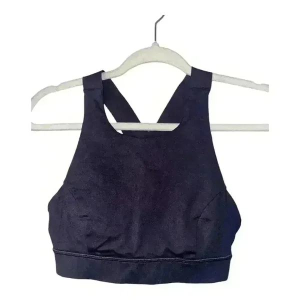 Lululemon Fast And Free Black Grape Bra,‎ Size 6 - Image 2