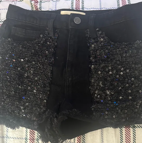 Buckle High Rise Sequin Short - Image 4