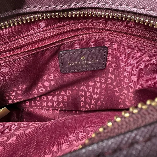 Kate Spade Newbury Lane Cammie Crossbody Purse Plumberry Saffiano Leather - Image 3