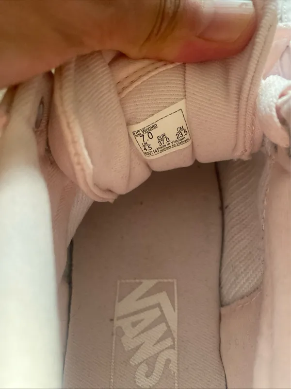 Vans Sk8-Hi Mono Blush Pink Canvas Women’s 7 High Top Sneaker - Image 7