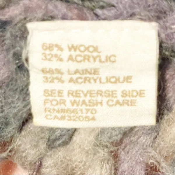 Free People Size XS‎ Purple Open Knit Half Button Wool Blend Cardigan Sweater - Image 6