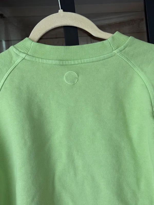 Outdoor Voices crewneck Jade Terry Green Sweatshirt Pullover Top lime - Image 5
