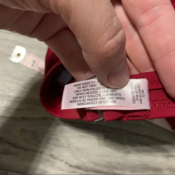 Victoria’s Secret Maroon Red Swim Top; 34B - Image 6