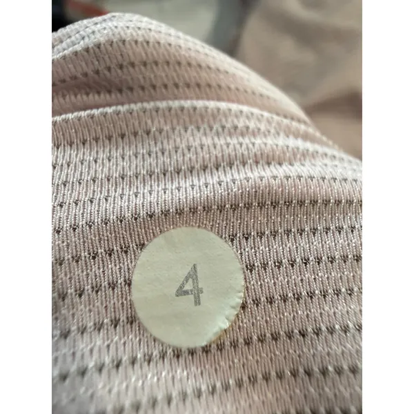Lululemon Pink Striped Ruffle Neck Racerback Tank Top Size 4 Mandala‎ Print - Image 7