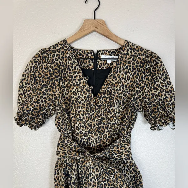 Marissa Webb Collective Carly Leopard Cheetah Mini Dress size 2 $398 - Image 9