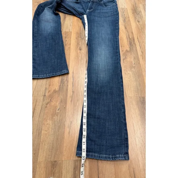 Wrangler Boot Cut Jeans Women's Size 5x34 Dark Wash Stretch Mid Rise Denim - Image 8
