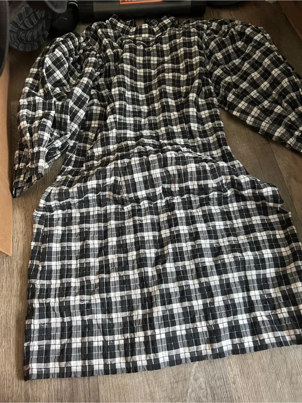 Ganni‎ Seersucker Plaid Minidress (EUR36/US4) - Image 12