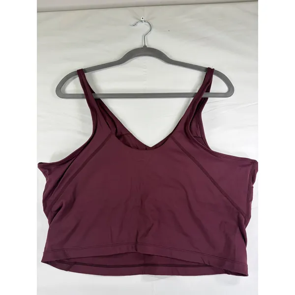 Natural Uniforms Modern Fit-Luxe Stretch Tank Top Burgundy 2XL V-Neck Crop‎ Top - Image 4