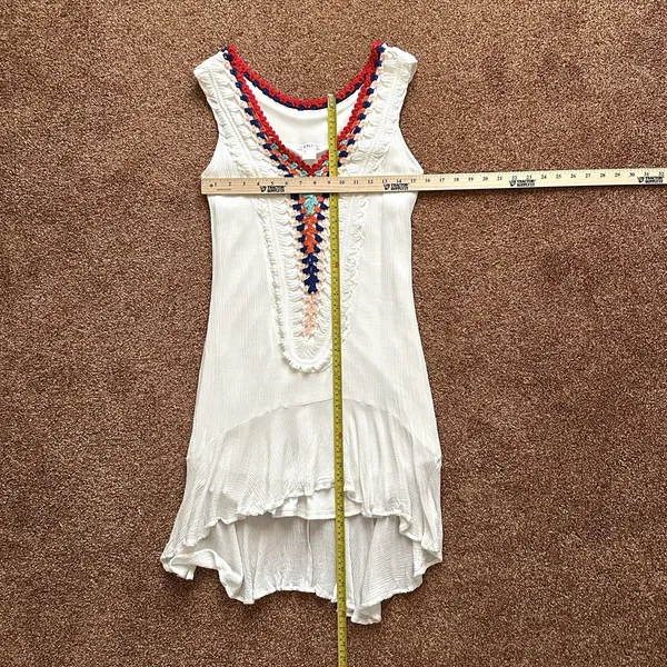 Venus Dress 2 Sm Mini Sleeveless White Crochet Resort Vaca Ready Pullover NWOT - Image 5