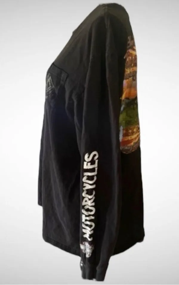HARLEY DAVIDSON Women's Black Widow Long Sleeve T Shirt XL | GUC - Image 2