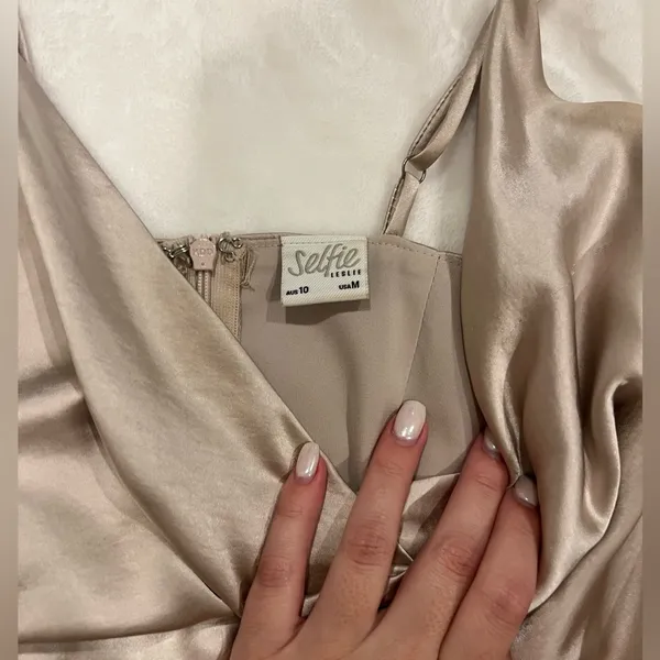 Selfie Leslie champagne mini dress - Image 5