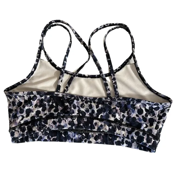 GAIAM SPORTS BRA Black Blue Purple Cheetah Print - Image 3