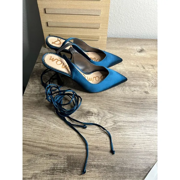 Sam Edelman Women’s 7.5 Blue Harvie Lace Up Shoes - Image 2