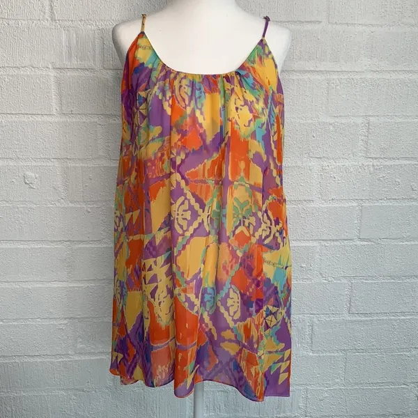 Show Me Your MuMu Vibrant Yellow Multi Print Mini Dress - Image 2
