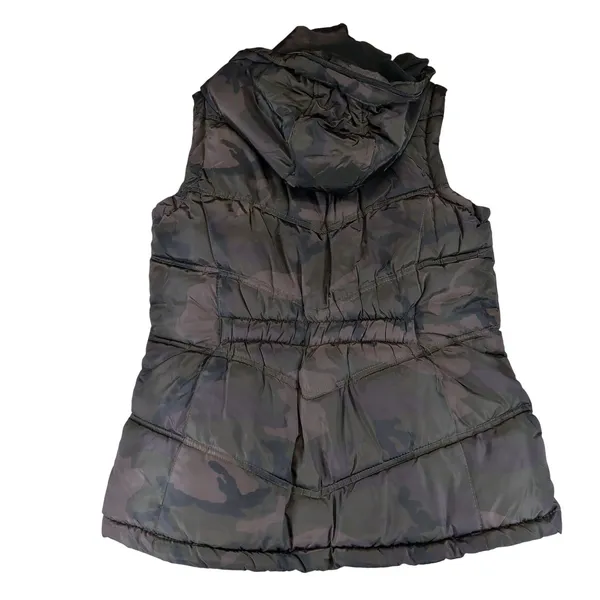 Canada Weather Gear Womens Camo Puffer Vest Fleece Lined Hooded Small OLCW698 - Image 2