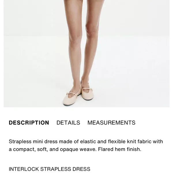 Zara NWT white thick structured cinched waist flare hem mini dress - Image 2
