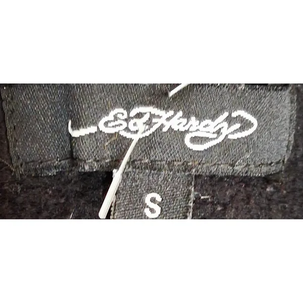 Ed Hardy Hoodie Womens S Black Full Zip Skull Snake Graphic Y2K Goth Tattoo - Image 4