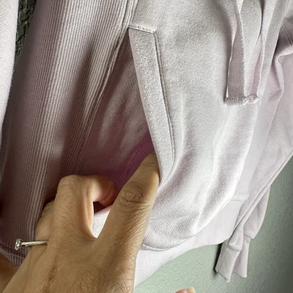 Daily Practice by‎ Anthropologie Hoodie XS Lilac Pink Cropped Sweatshirt Cozy - Image 11