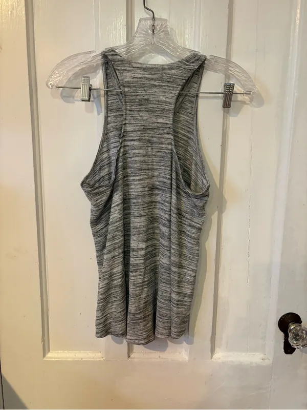 Hollister Gray Marled Lace-Up Knit Tank - Image 6