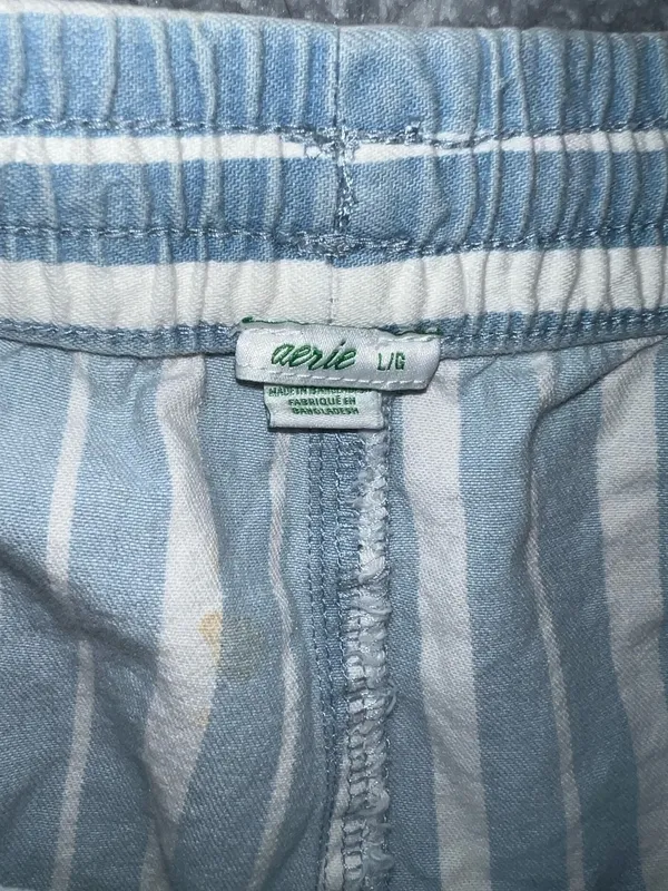 Aerie Striped Shorts Blue White - Image 3