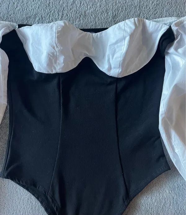 Adika Bodysuit Black & White - Image 3