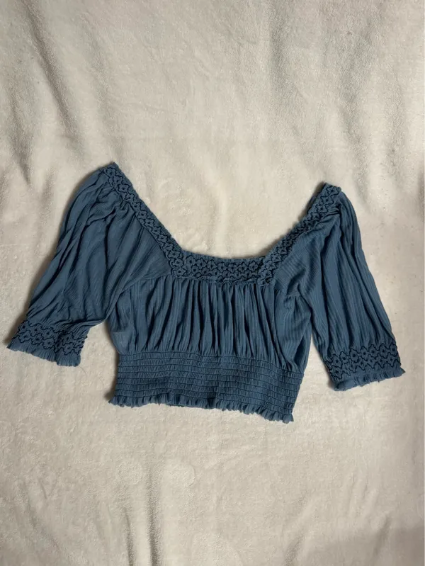 Free People Embroidered Top Small - Image 5