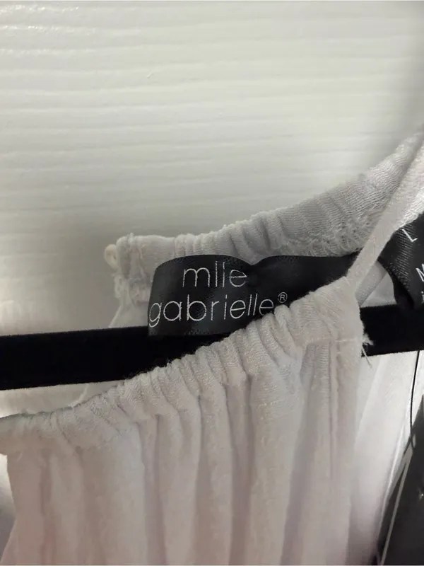 Mlle Gabrielle White Sleeveless High-Low Summer Dress - Image 4