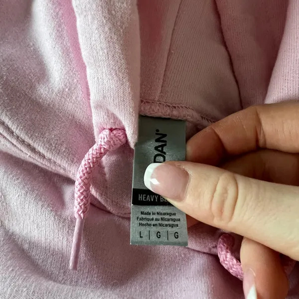 Gildan Pink Heavy Blend Hoodie - Image 5
