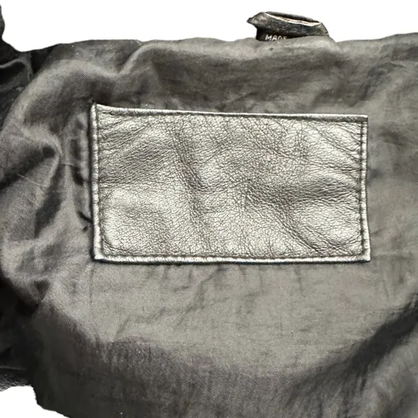 Vintage‎ Black Leather Coat Size L - Image 6