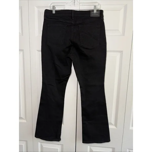 Signature Levi Strauss Mid-Rise Bootcut Womens Size 10 Black Stretch Denim Jeans - Image 2