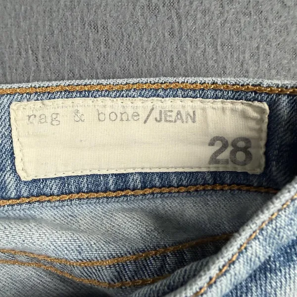 Rag & Bone Dre Boyfriend Jeans Womens 28 Blue Light Wash Mid Rise Distressed - Image 6