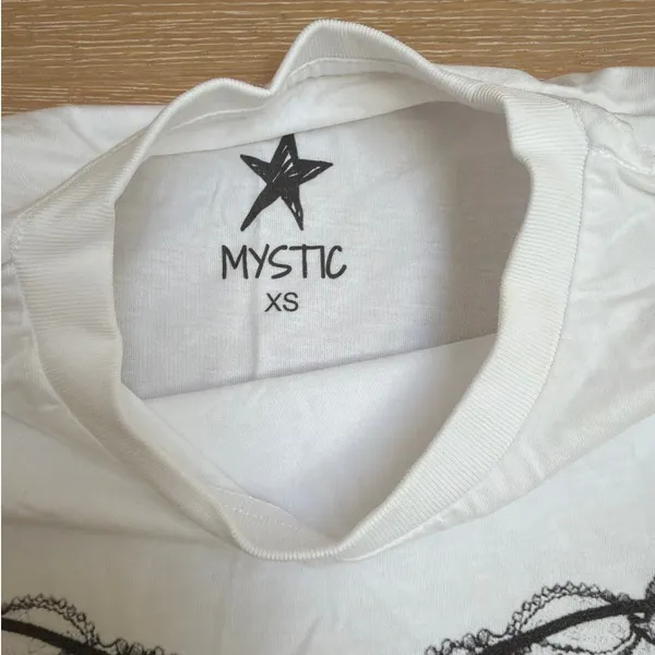 Mystic Glamorous Bra T-shirt Size XS in White Black - Image 2