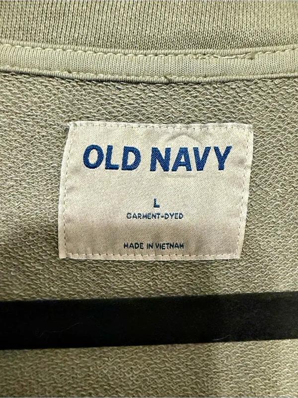 Old Navy Garment-Dyed Quarter Zip Utility-Pocket Sweatshirt Large - Image 3