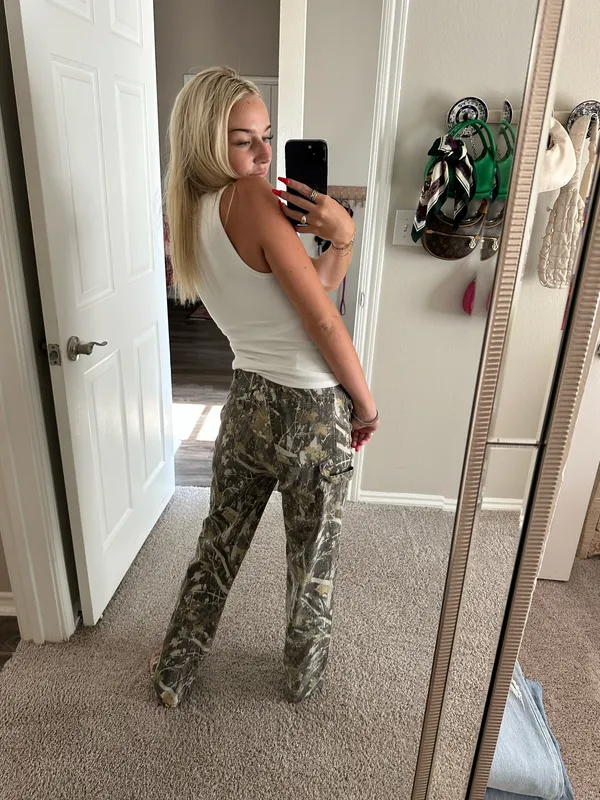 Camo Cargo Pants Green Size XS - Image 3