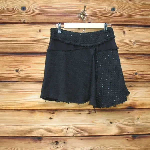 NWT Zara Tweed Sequin A Line Mini Skirt - Image 4