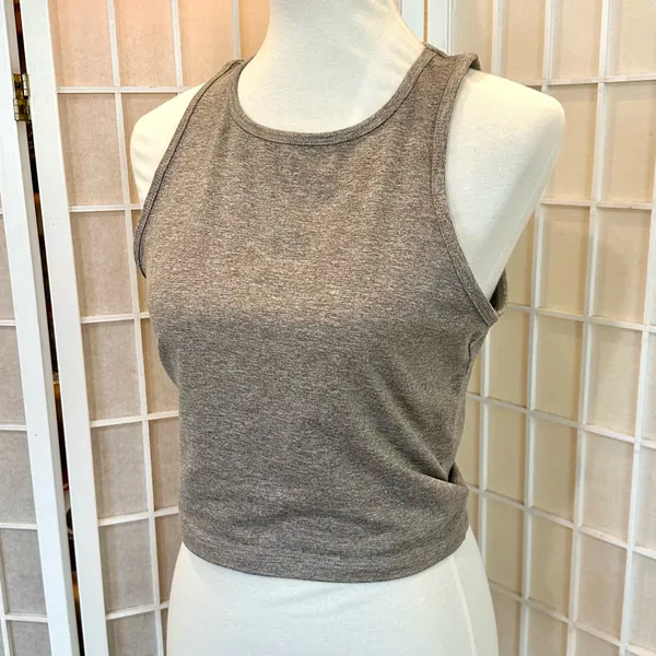Zobha Heather Gray Sleeveless Tank Top, size L - Image 2