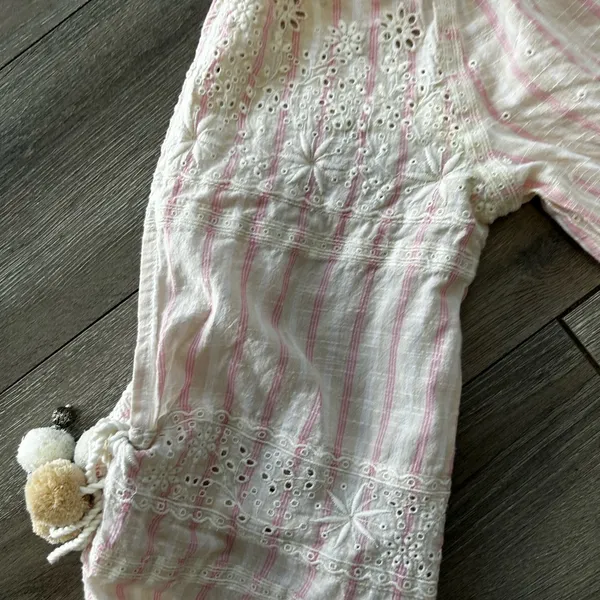 Rare Loveshackfancy Pink Isla Midi Embroidered Boho Dress - Image 6