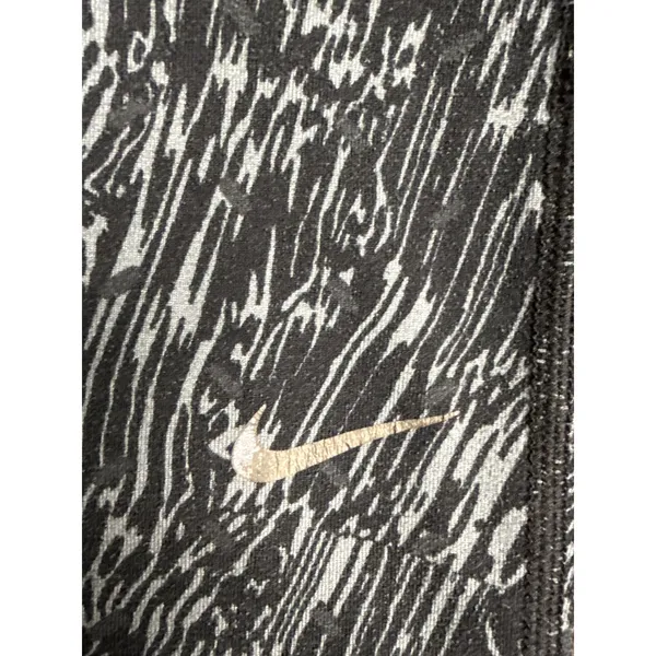 Nike Running‎ Dri-FIT Leggings women's Medium Black Grey Abstract Wave - Image 11