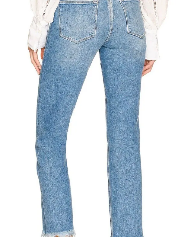 Frame Blue Le High Straight Leg Jeans - Image 4